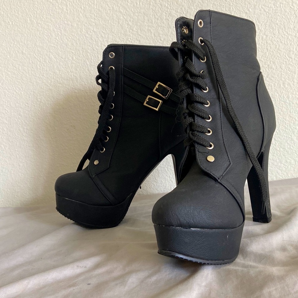 Black stiletto boots